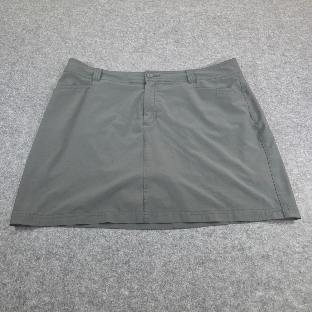 Eddie Bauer Women's Skort Size 14 Gray Stretch Hiking Golf Travel Shorts